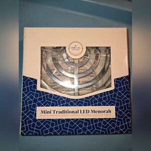 Mini Traditional LED Menorah Silver